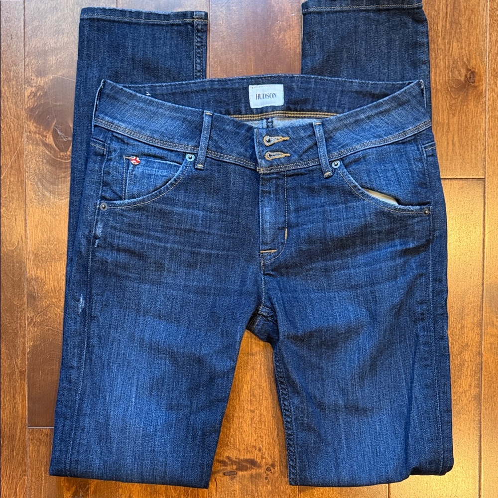 Hudson Jeans Indigo Blue High-Rise Straight Leg